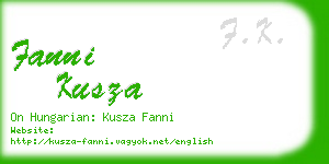 fanni kusza business card